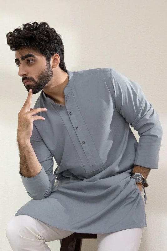 Mens Grey Kurta